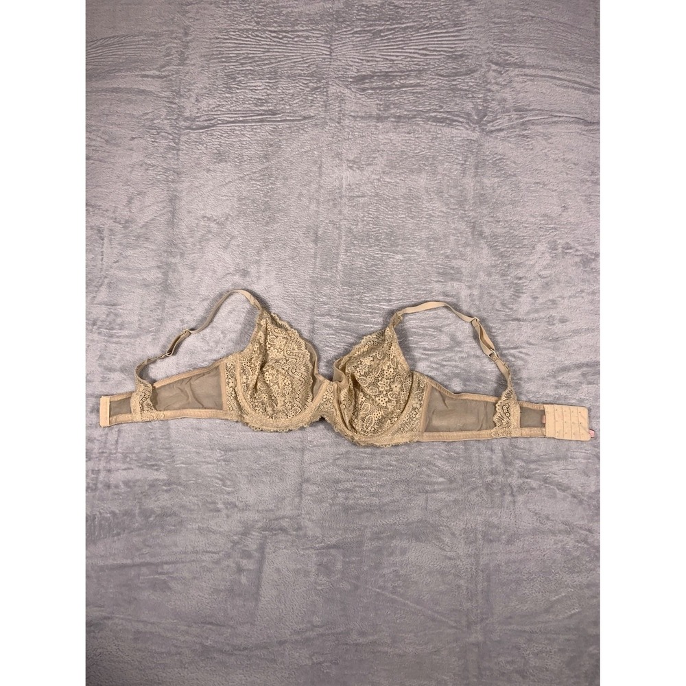 Dobreva Women's Floral Lace Unlined Underwire Bra Beige US 40D